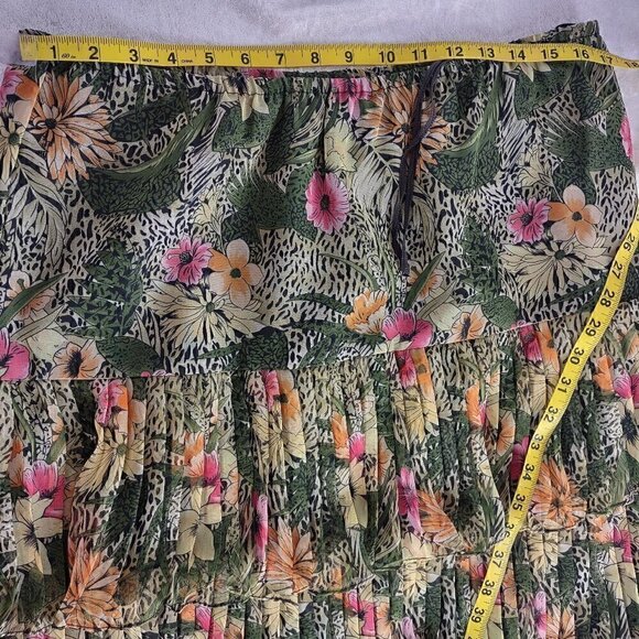 Jo Hanna York by Joan Davis Green Floral Print Skirt & Top 2Pc Set. Size 16 - Picture 13 of 15
